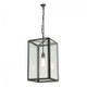 Suspension MEDIUM SQUARE de Davey Lighting, Verre clair, laiton vieilli