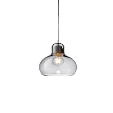 Suspension MEGA BULB de &Tradition, Ø18, Silver, Cordon noir