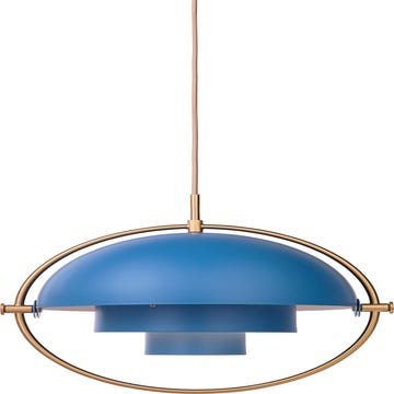 Suspension MULTI-LITE de Gubi, Bleu et laiton