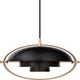 Suspension MULTI-LITE, Noir charbon et laiton