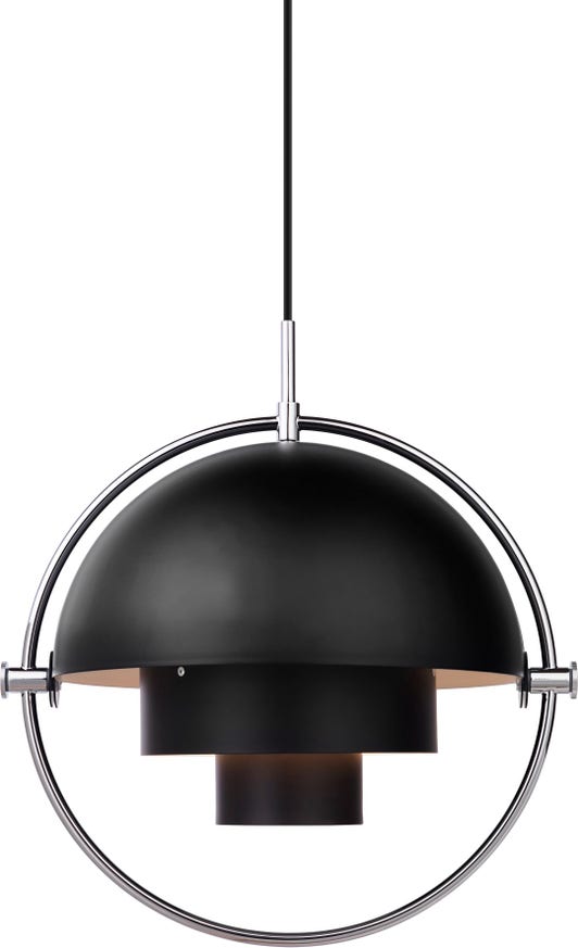 Suspension MULTI-LITE de Gubi, Noir et chrome Suspension MULTI-LITE de Gubi, Noir et chrome