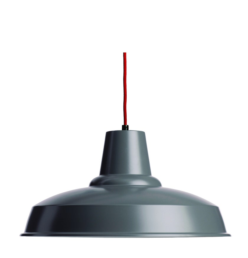 Suspension PANDULERA Eleanor Home, Graphite avec câble tissu rouge
