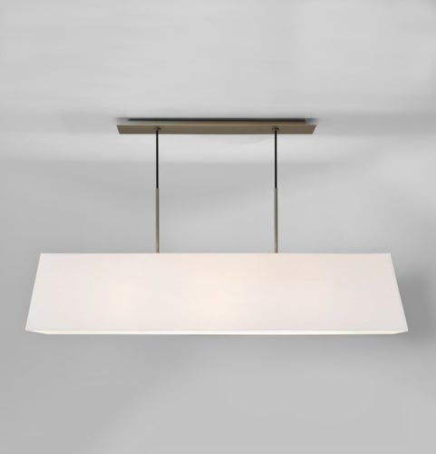 Suspension RAFINA et son abat-jour, Nickel mat