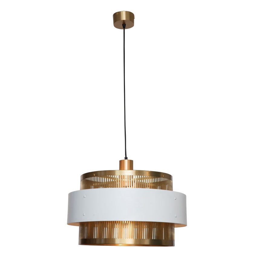 Suspension ronde TARYA de Gong, Blanc