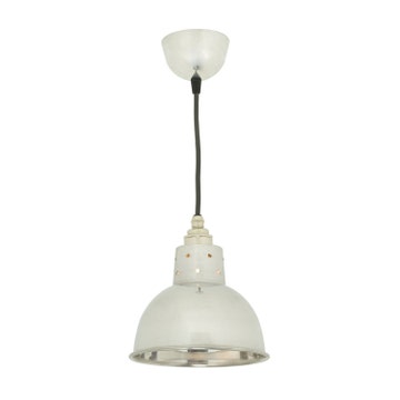 Suspension SPUN avec corde de Davey Lighting, Aluminium poli