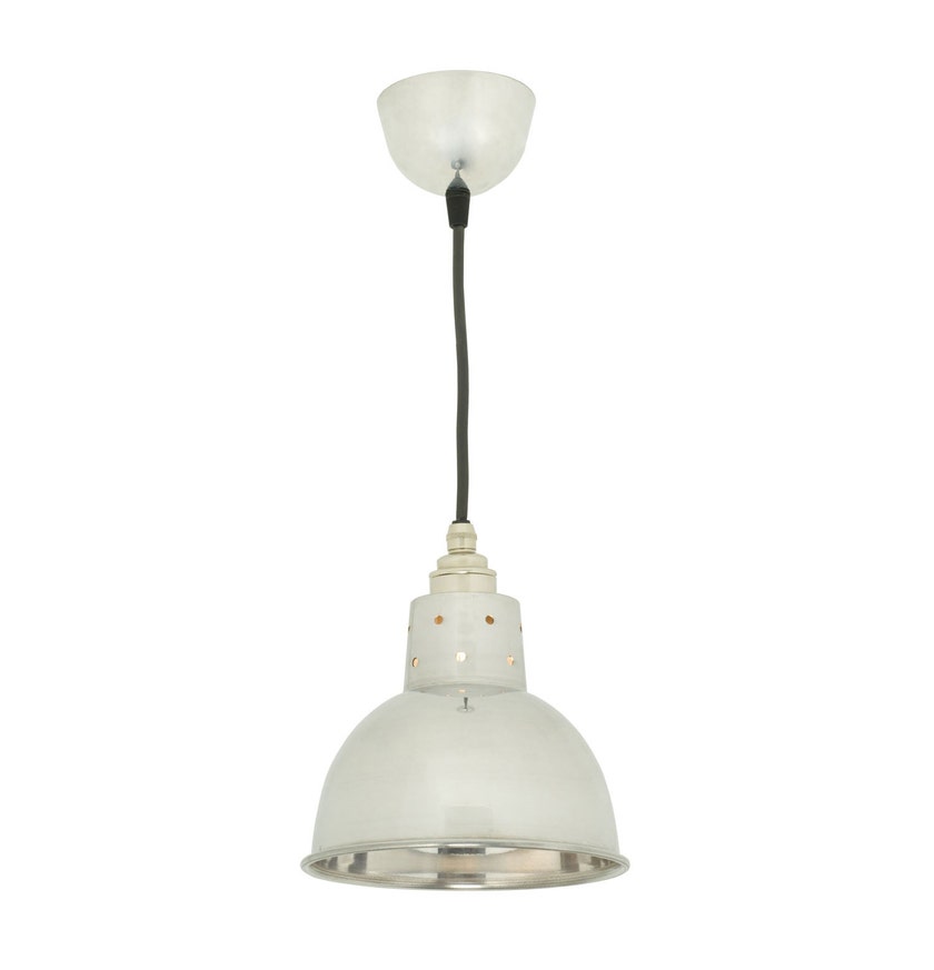 Suspension SPUN avec corde de Davey Lighting, Aluminium poli