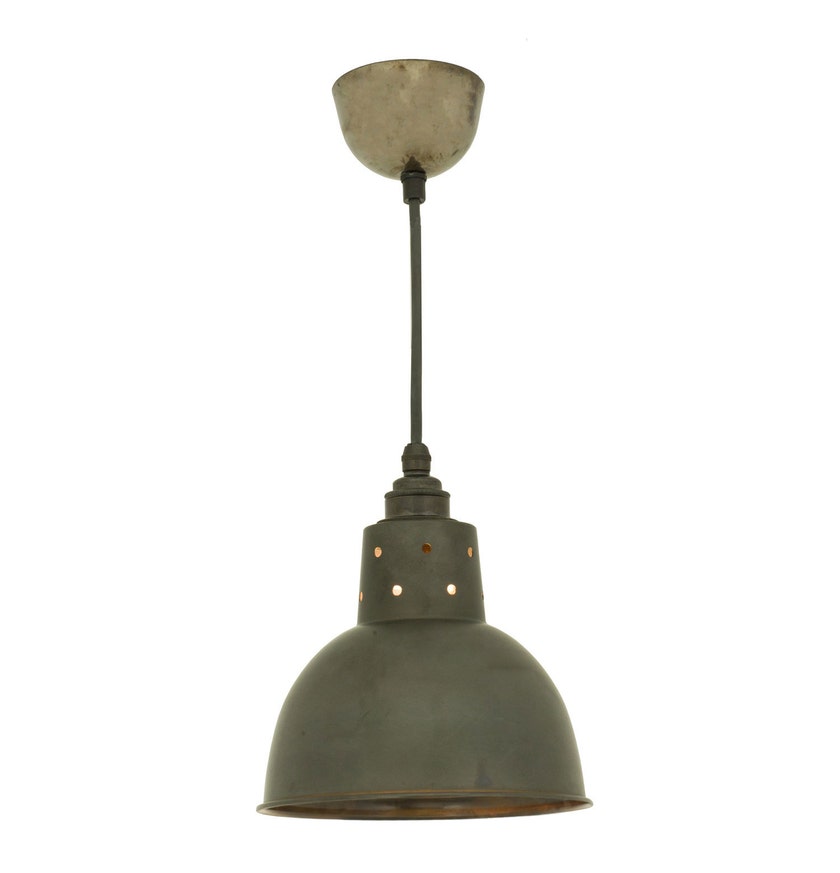 Suspension SPUN avec corde de Davey Lighting, Cuivre vieilli