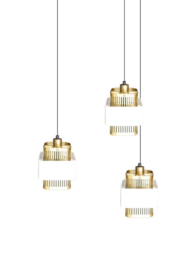 Suspension TARYA TRIO de Gong, Blanc Suspension TARYA TRIO de Gong, Blanc