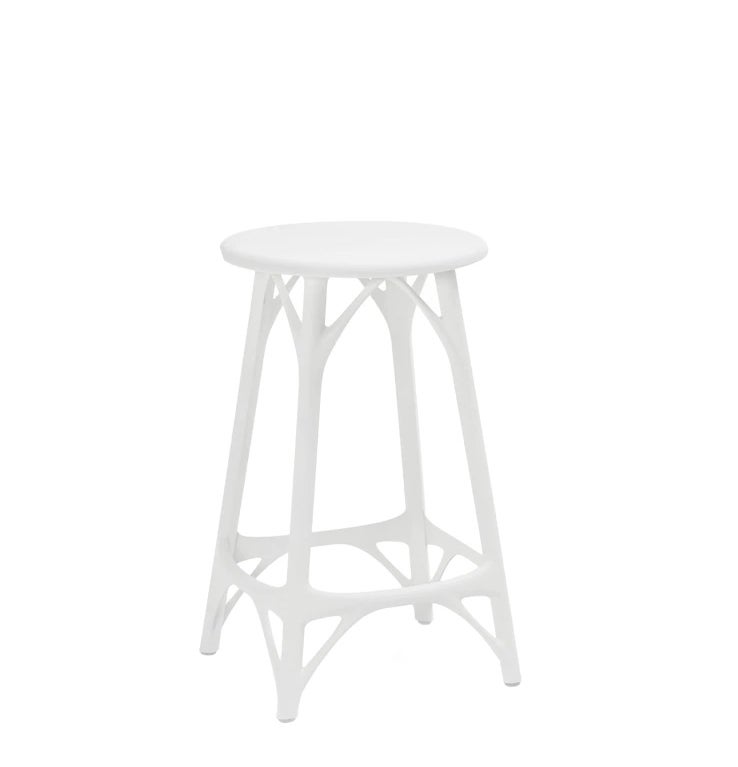 Tabouret haut A.I STOOL LIGHT de Kartell, 65 cm, Noir