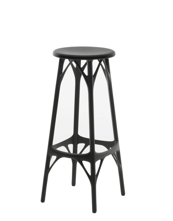 Tabouret haut A.I STOOL LIGHT de Kartell, 75 cm, Noir Tabouret haut A.I STOOL LIGHT de Kartell, 75 cm, Noir