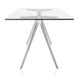 Table BAGUETTE de Magis, 85 x 205 cm, Pieds aluminium, Plateau verre