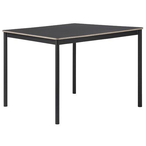 TABLE BASE DE MUUTO, 140 x 80 CM, BORDS EN CONTREPLAQUÉ NATUREL, NOIR TABLE BASE DE MUUTO, 140 x 80 CM, BORDS EN CONTREPLAQUÉ NATUREL, NOIR