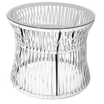 Table d'appoint ITA de Boqa, Structure noire, Blanc