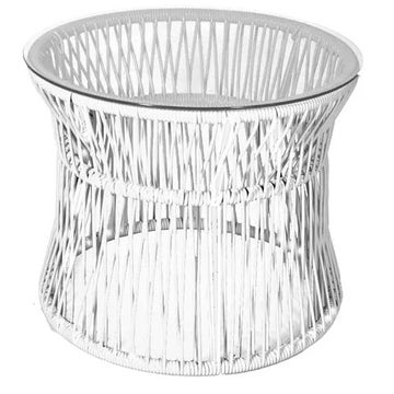 Table d'appoint ITA de Boqa, Structure blanche, Blanc