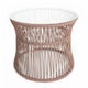 Table d'appoint ITA, Structure blanche, Terracotta