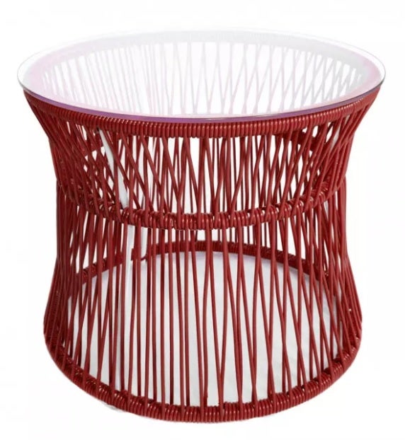 Table d'appoint ITA de Boqa, Structure noire, Bordeaux Table d'appoint ITA de Boqa, Structure noire, Bordeaux