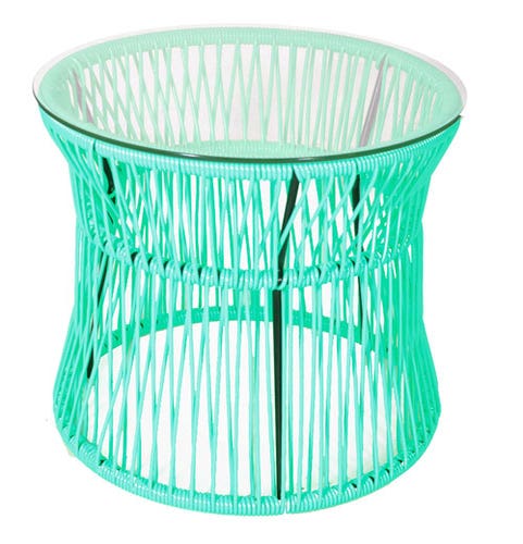 Table d'appoint ITA de Boqa, Structure noire, Turquoise