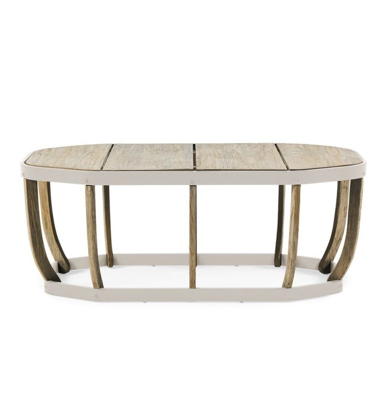 Table basse SWING XL de Ethimo, Blanc chaud