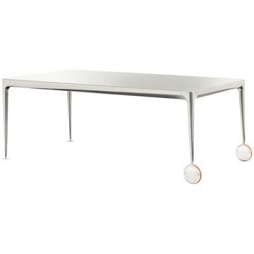 TABLE BIG WILL, 250 x 115 cm, Aluminium poli / blanc de MAGIS TABLE BIG WILL, 250 x 115 cm, Aluminium poli / blanc de MAGIS