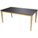 Table de repas OPÉRA, 2 allonges, 140 x 90 cm, Noir ingo