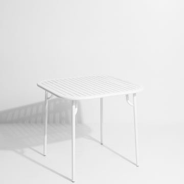 Table carrée WEEK-END de Petite Friture, Blanc