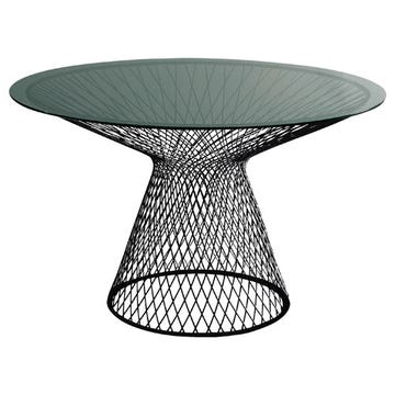 Table ronde HEAVEN de Emu, 120 cm, Noir / Verre Fumé 