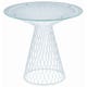 Table ronde HEAVEN de Emu, 80 cm Blanc mat / Verre transparent 