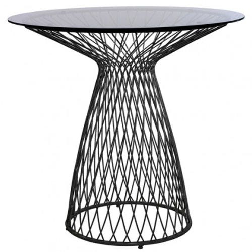 Table ronde HEAVEN de Emu, 80 cm, Noir / Verre Fumé Table ronde HEAVEN de Emu, 80 cm, Noir / Verre Fumé