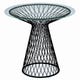 Table ronde HEAVEN, 80 cm, Noir / Verre transparent 