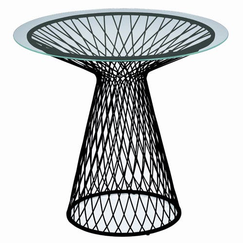 Table ronde HEAVEN de Emu, 80 cm, Noir / Verre transparent Table ronde HEAVEN de Emu, 80 cm, Noir / Verre transparent