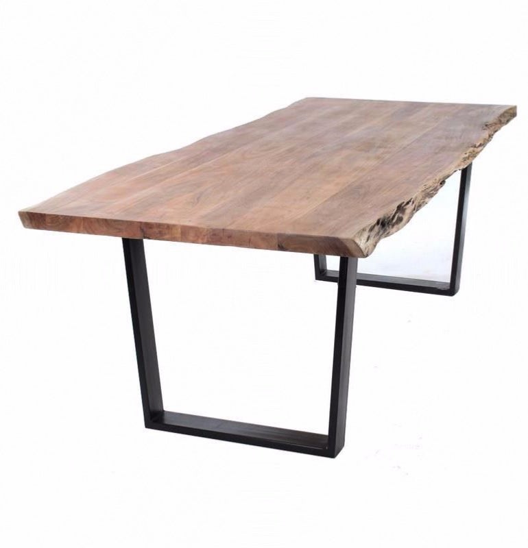 Table KLIMT Collection Cèdre Rouge, Plateau acacia, 220x100 cm