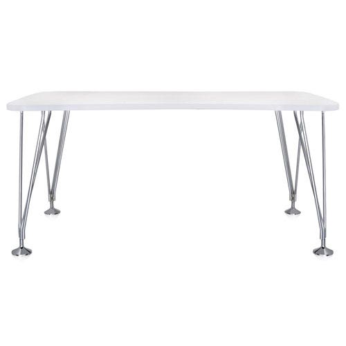 Table MAX de Kartell, L.160 X H.73 X P.80, Blanc zinc Table MAX de Kartell, L.160 X H.73 X P.80, Blanc zinc