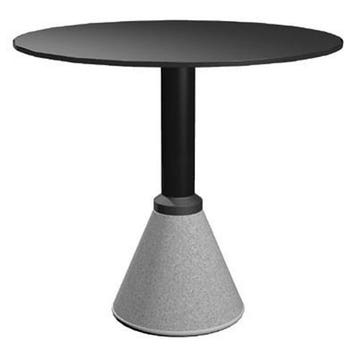TABLE ONE BISTROT AVEC PLATEAU ROND, Noir de MAGIS