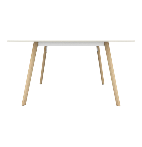 TABLE PILO, 160 x 85 cm, Piétement frêne massif / plateau blanc de MAGIS
