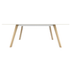 TABLE PILO, 200 x 90 cm, Piétement frêne massif / plateau blanc de MAGIS
