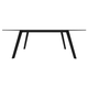 TABLE PILO, 200 x 90 cm, Piétement verni noir / plateau noir
