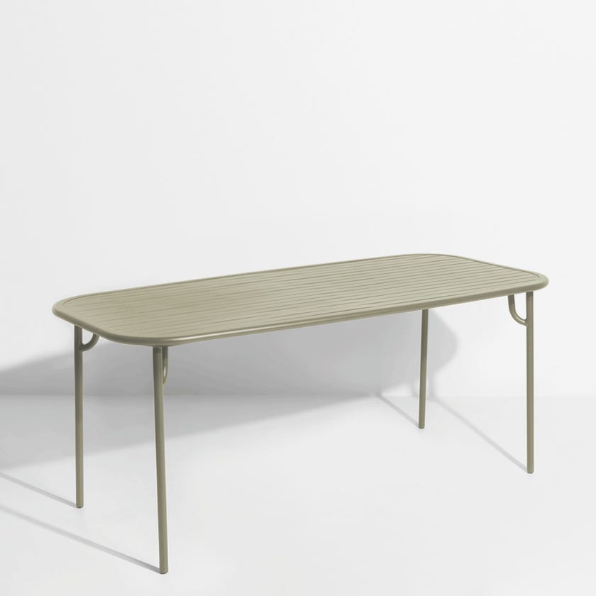 Table rectangulaire WEEK-END de Petite Friture, 180 x 85 x 75, Vert Jade Table rectangulaire WEEK-END de Petite Friture, 180 x 85 x 75, Vert Jade