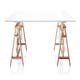 Table rectangulaire TEATRO L.200 de Magis, Plateau MDF Laminate blanc-noir