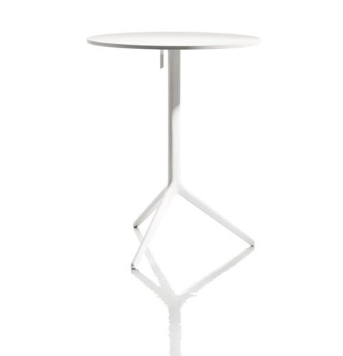 TABLE RONDE PLIANTE CENTRAL, Verni blanc de MAGIS