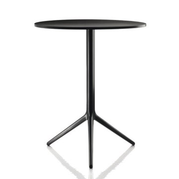 TABLE RONDE PLIANTE CENTRAL, Verni noir de MAGIS