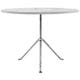 TABLE OFFICINA, Ø.100 cm, Galvanisé / Marbre blanc de MAGIS