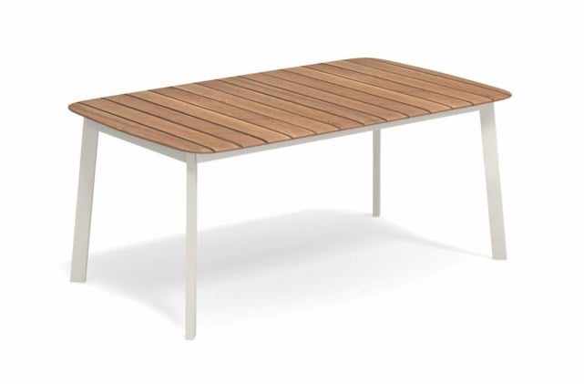 Table rectangulaire SHINE de Emu, 166 x 100 cm, Blanc mat Table rectangulaire SHINE de Emu, 166 x 100 cm, Blanc mat