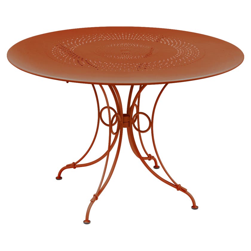 Table 1900 de Fermob D. 117, Orange confite Table 1900 de Fermob D. 117, Orange confite
