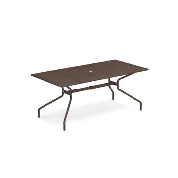 Table à allonges ATHENA de Emu L.160, Marron d'Inde