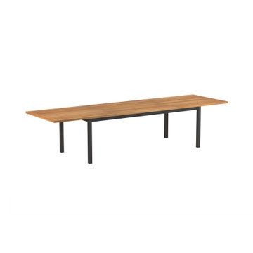 Table à manger TABOELA de Royal Botania, Structure noire, Teck
