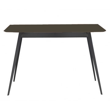 Table AISE rectangulaire de Treku, 140x90x75, Laqué Gris plomb, Pieds métal