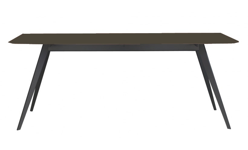 Table AISE rectangulaire de Treku, 140x90x75, Laqué Gris plomb, Pieds métal Table AISE rectangulaire de Treku, 140x90x75, Laqué Gris plomb, Pieds métal