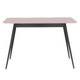 Table AISE rectangulaire, 140x90x75, Rose poudré