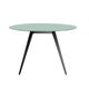 Table AISE ronde de Treku, pieds en métal noir, Aqua