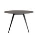 Table AISE ronde, pieds en métal noir, Vison